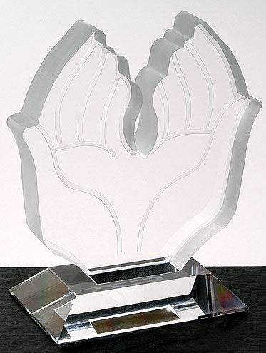 Praying Hands Crystal  Award