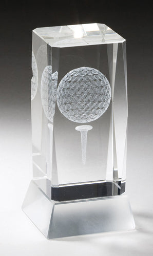 Golf Ball & Tee Crystal Award