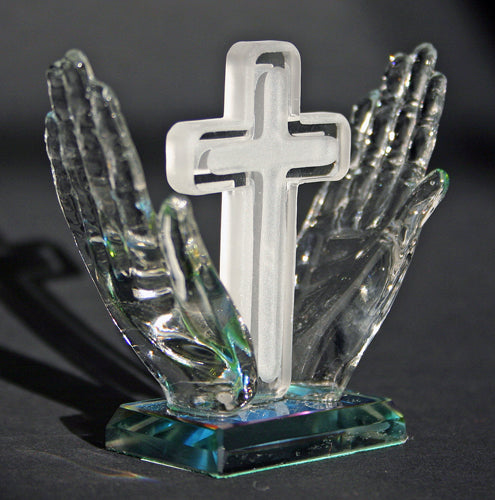 Praying Hands Crystal Sculpture