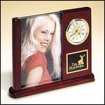 Rosewood Piano Finish Picture Clock - Tall