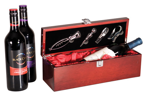 Wine Box: 2-Bottle Rosewood Piano Finish