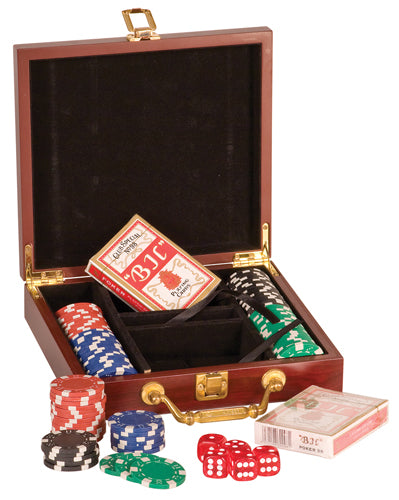 Poker Set: Rosewood Finish