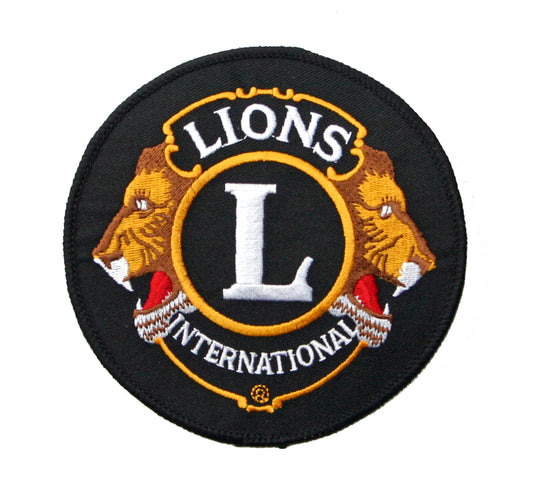 Lions Club Patch - Black