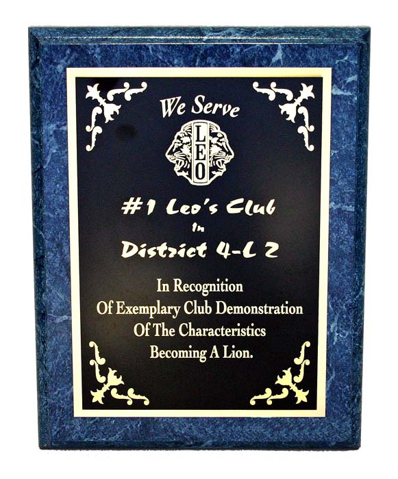 Leos Club Recognition Plaque