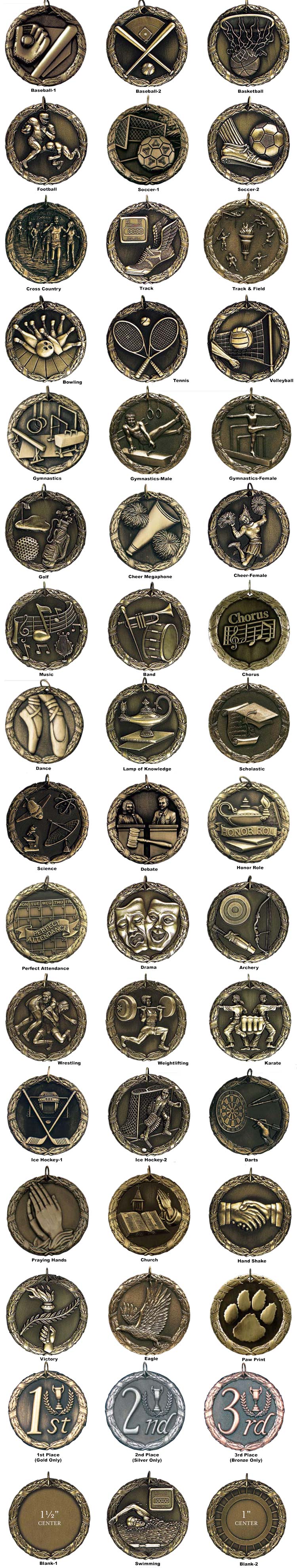 XR Series Medals