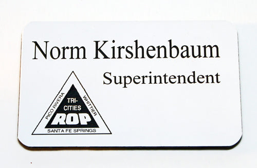 Plastic Name Badge (2" x 3") ( With Logo Extra charge )