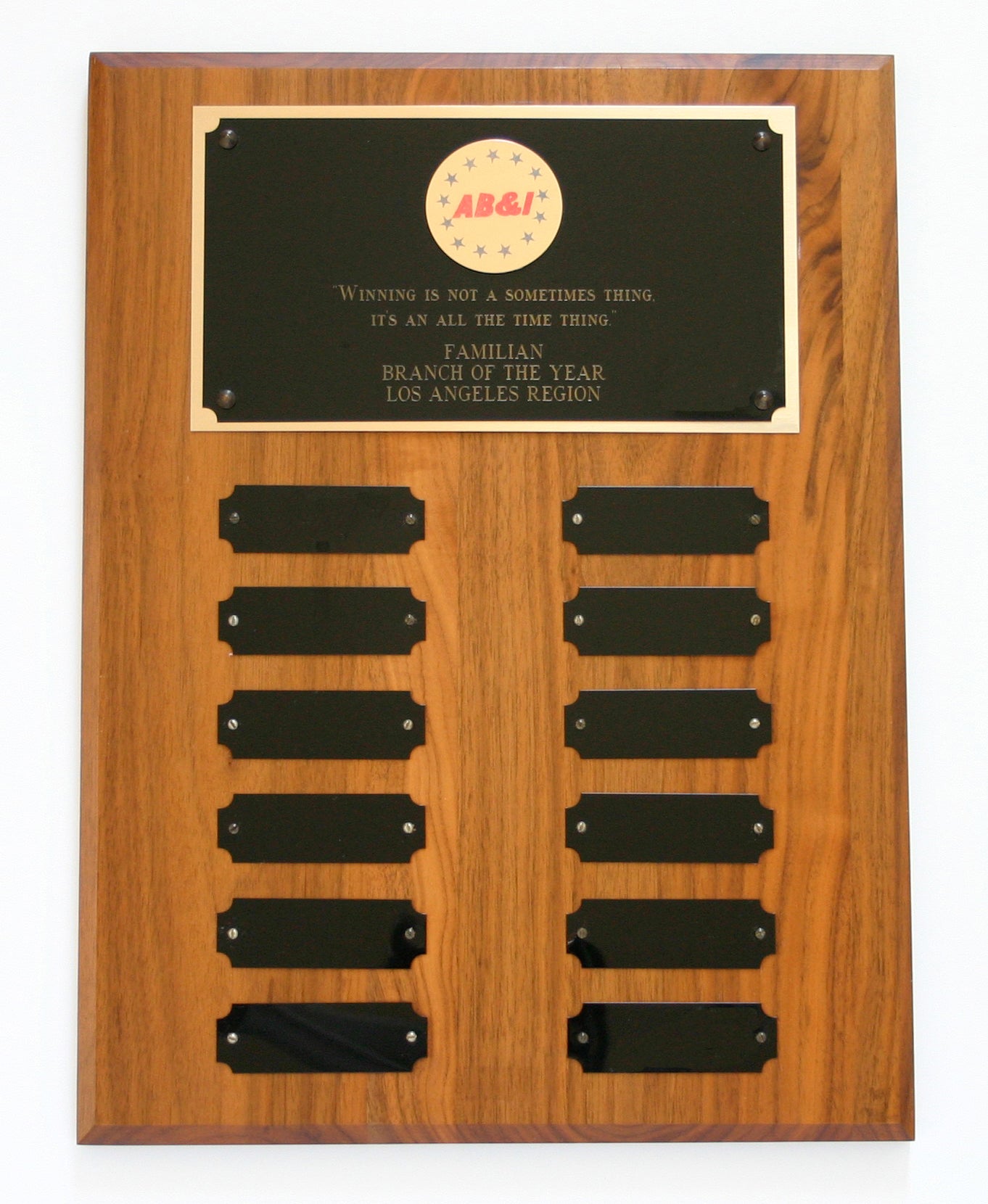 Walnut Perpetual Plaque