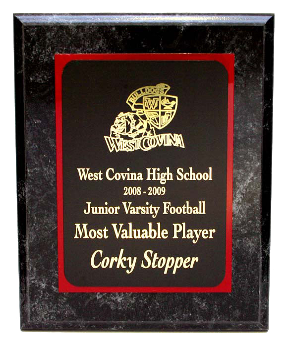 Black Marble Sports Plaque