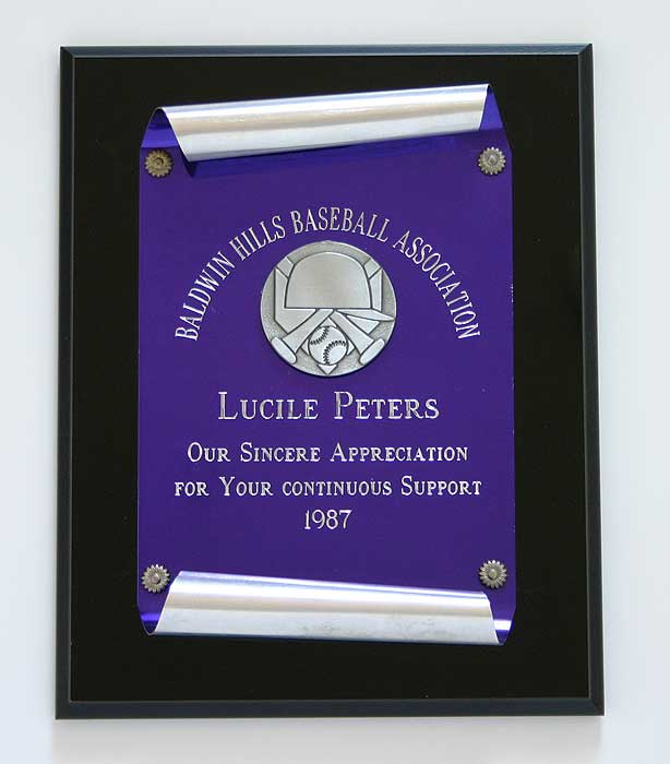 Baseball Scroll Plaque – Trophy Center US