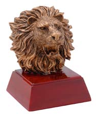 LION HEAD RESIN SCULPTURE